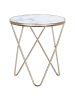 Beliani Beistelltisch MERIDIAN in Weiß/Gold - (W) 50 x (H) 55 x (L) 50 cm
