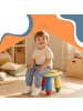 relaxdays Kinderhocker "Frosch" in Bunt - (B)28 x (H)26 x (T)30 cm
