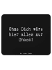 Mr. & Mrs. Panda Mauspad Spruch Reinigungskraft Held mit Spruch in Schwarz