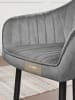 SONGMICS 4er-Set: Esszimmerstuhl in Hellgrau-Schwarz - (B)62.5 x (H)85 x (T)60 cm