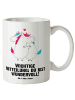 Mr. & Mrs. Panda tasse mit henkel Einhorn Mitteilung mit Spruch in Weiß