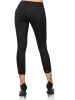 EGOMAXX Skinny Denim Jeans Hosen mit Glitzer und cropped Design in Schwarz