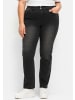 sheego Gerade Jeans in black denim
