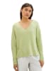 Tom Tailor Basic Strickpullover cozy v-neck pullover in Grün