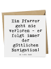 Mr. & Mrs. Panda Deluxe Karte Spruch Pfarrer Navigation mit Spruch in Weiß