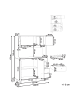 Beliani Vitrine CAMPBELLTON in Braun - (W) 120 x (H) 173 x (L) 40 cm