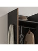 Inn.Furn Garderobe-Set grau und Nox Eiche, Garderobenkombination 3-teilig, 152 x 189 cm