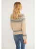 usha BLUE LABEL Damen Strickjacke in Beige Blau Braun