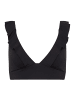 Sea Level Essentials Frill Bra Top in BLACK