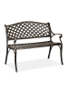 relaxdays Gartenbank in Schwarz/Bronze - (B)102 x (H)82 x (T)60 cm