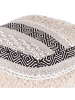 Beliani Pouf KANAM in Beige/Schwarz - (W) 45 x (H) 45 x (L) 45 cm