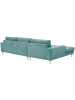 58 aufm Kessel SOFA mit Longchair links Kaylynn Cordstoff eisblau
