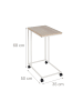 relaxdays Beistelltisch in Braun/ Weiß - (B)50 x (H)68 x (T)35 cm