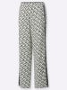 WITT WEIDEN Druck-Hose in champagner-schwarz-bedruckt