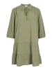 Vila Kleid mit Rüschenrock und Kordel am Kragen in Grün