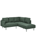 Beliani Ecksofa BREDA in Grün/Schwarz - (W) 210 x (H) 75 x (L) 200 cm linksseitig