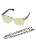 Urban Classics Glasses in black/gold mirror