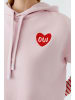 Oui Kapuzensweatshirt in bleached mauve