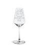 Mr. & Mrs. Panda Weißwein Glas Toast Party mit Spruch in Transparent