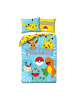 Pokémon Pokémon Bettwäsche Set aus Baumwolle Bettdeckenbezug 140 × 200 cm in Blau