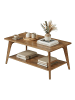 VASAGLE Couchtisch Maezo in Warmbraun - (B)100 x (H)45 x (T)55 cm