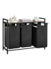 VASAGLE Wäschesortierer in Kamelbraun-Schwarz - (B)33 x (H)72 x (T)92.5 cm