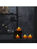 STAR Trading 4x LED Teelichter Halloween D:4cm mit Batterien in orange