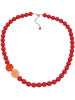 Gallay Kette Perlen 12mm rot, Spirale rot in rot