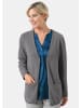 GOLDNER Basicpullover mit V-Ausschnitt in grau