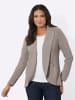 Sieh an! Strickjacke in taupe-ecru-meliert