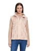 BETTY & CO Kunstfell-Weste mit Stehkragen in Beige