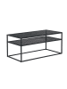 FineBuy Couchtisch in Schwarz / Glas / 100x50x45