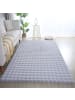 KADIMA DESIGN Teppich Waschbar Hochflor Uni Polyester Wohnzimmer in Silber