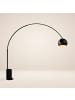 s.LUCE Ball Bogenlampe mit Marmorfuß modern in Schwarz