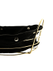 Zellerfeld 3-teiliges Brotkorb-Set in Gold Edelstahl mit Schwarzem Baumwolltuch in Schwarz