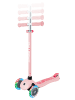 GLOBBER Scooter PRIMO PLUS LIGHTS Roller in pastellrosa, mit Leuchtrollen