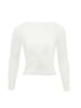 leo basics Damen Strickpullover in Wollweiss