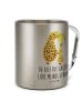 Mr. & Mrs. Panda Tasse Giraffe Kind mit Spruch in Silber