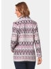 GOLDNER Fleece-Troyer Kuschelig warmer Fleece-Troyer in aubergine / gemustert