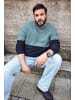 Men Plus Pullover in navy blau