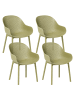 Beliani 4er-Set Esszimmerstuhl TIGGIANO in Grün