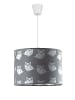 Licht-Erlebnisse Pendelleuchte Ø 38 x (T)120 cm in Weiß Grau