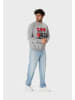 OLDSKULL Sweatshirt Retro Japan Island in Heather Grey