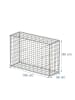 relaxdays Gabione in Silber - (B)100 x (H)80 x (T)30 cm