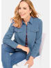 GOLDNER Hemdjacke moderne Hemdjacke in trageangenehmer Qualität in rauchblau