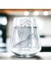Mr. & Mrs. Panda Gravur Glas Igel Blumen ohne Spruch in Transparent