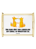 Mr. & Mrs. Panda Sofatablett Füchse Liebe mit Spruch in Weiß