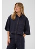 SAINT TROPEZ Langarm - Hemd PoseySZ Oversize fit in Dark Blue Denim