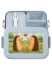 Mr. & Mrs. Panda Bento Box Igel Liebe Design ohne Spruch in Blau Pastell