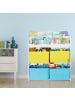 relaxdays Kinderregal Lagerfeuer in Bunt - (B)82,5 x (H)98 x (T)30 cm